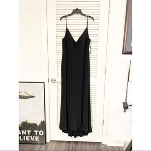 NWT Black tie gown with slit